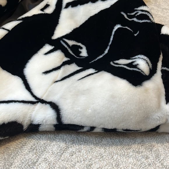 DONNY Brooks RIHANNA Faces Plush Jacket 1980’s Oversized Extra Small - Picture 12 of 14